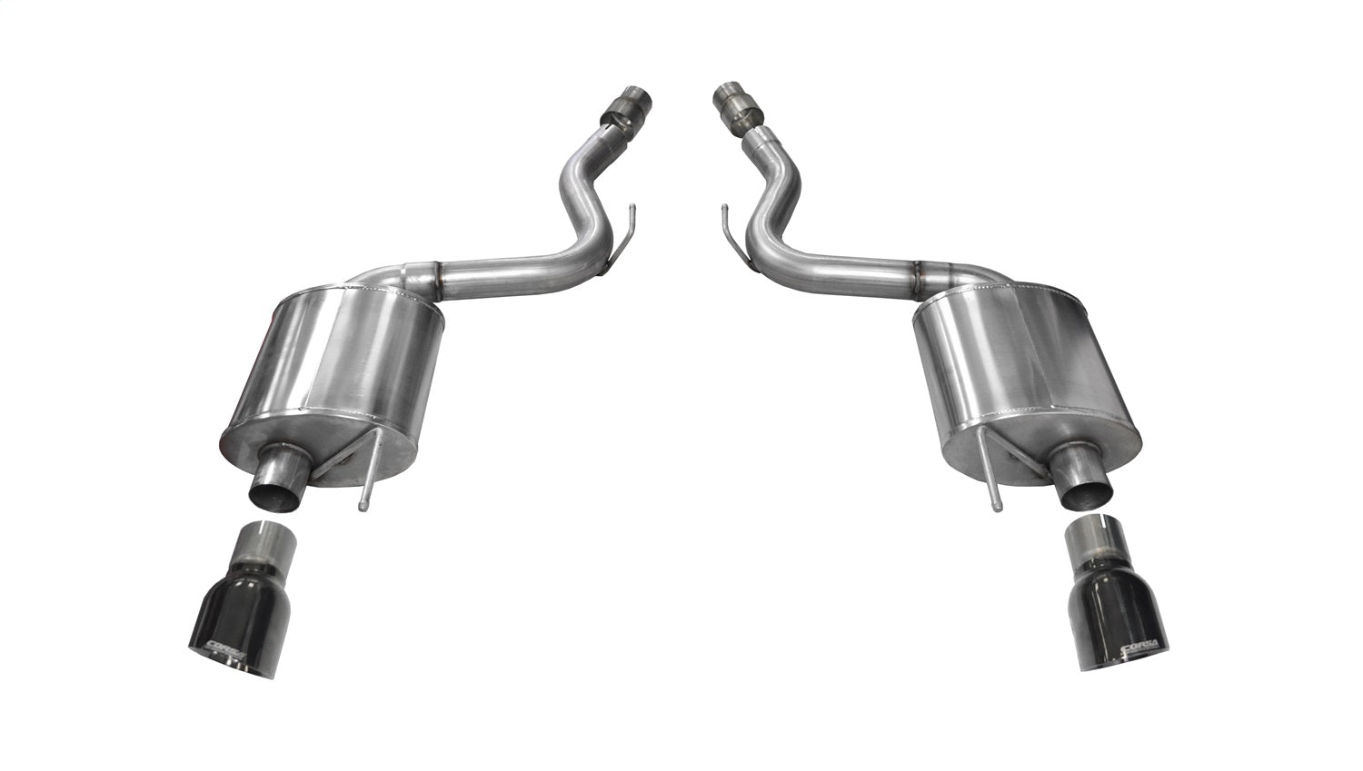 Corsa Performance 14329BLK 3.0in. Axle-Back Dual Rear Exit with Single 4.5in. Black PVD Pro-Series Tips Corsa Performance 14329BLK