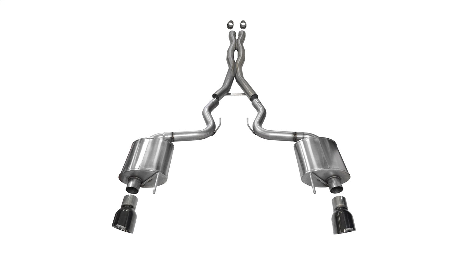 Corsa Performance 14332BLK 3.0in. Cat-Back Dual Rear Exit with Single 4.5in. Black PVD Pro-Series Tips Corsa Performance 14332BLK