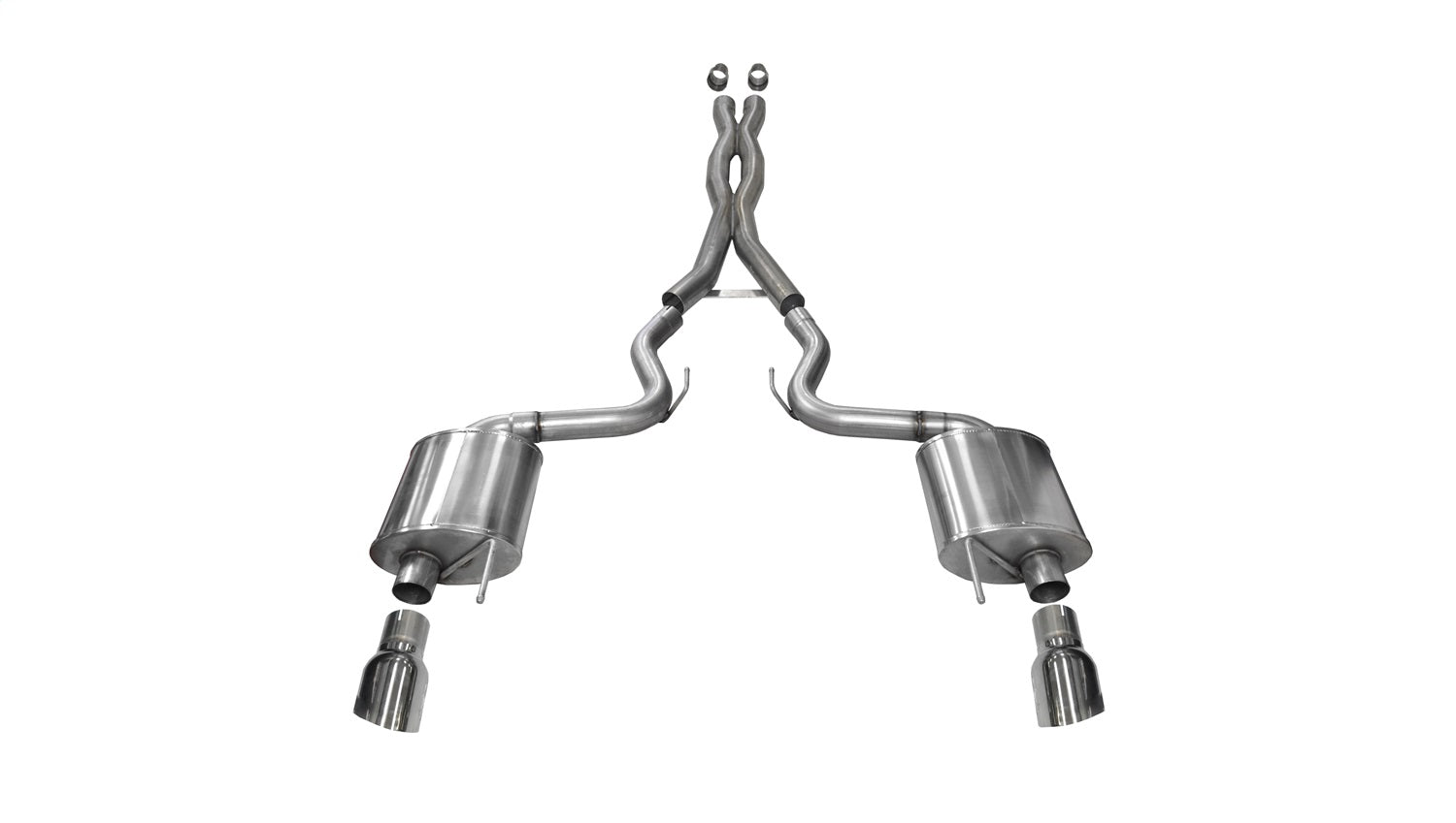 Corsa Performance 14332 3.0in. Cat-Back Dual Rear Exit with Single 4.5in. Polished Pro-Series Tips Corsa Performance 14332