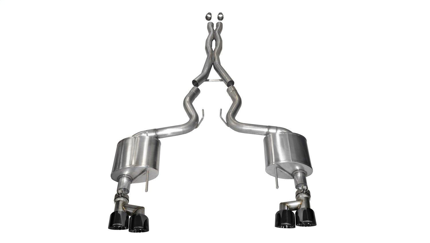 Corsa Performance 14335BLK 3.0in. Cat-Back Dual Rear Exit with Twin 4.0in. Black PVD Pro-Series Tips Corsa Performance 14335BLK