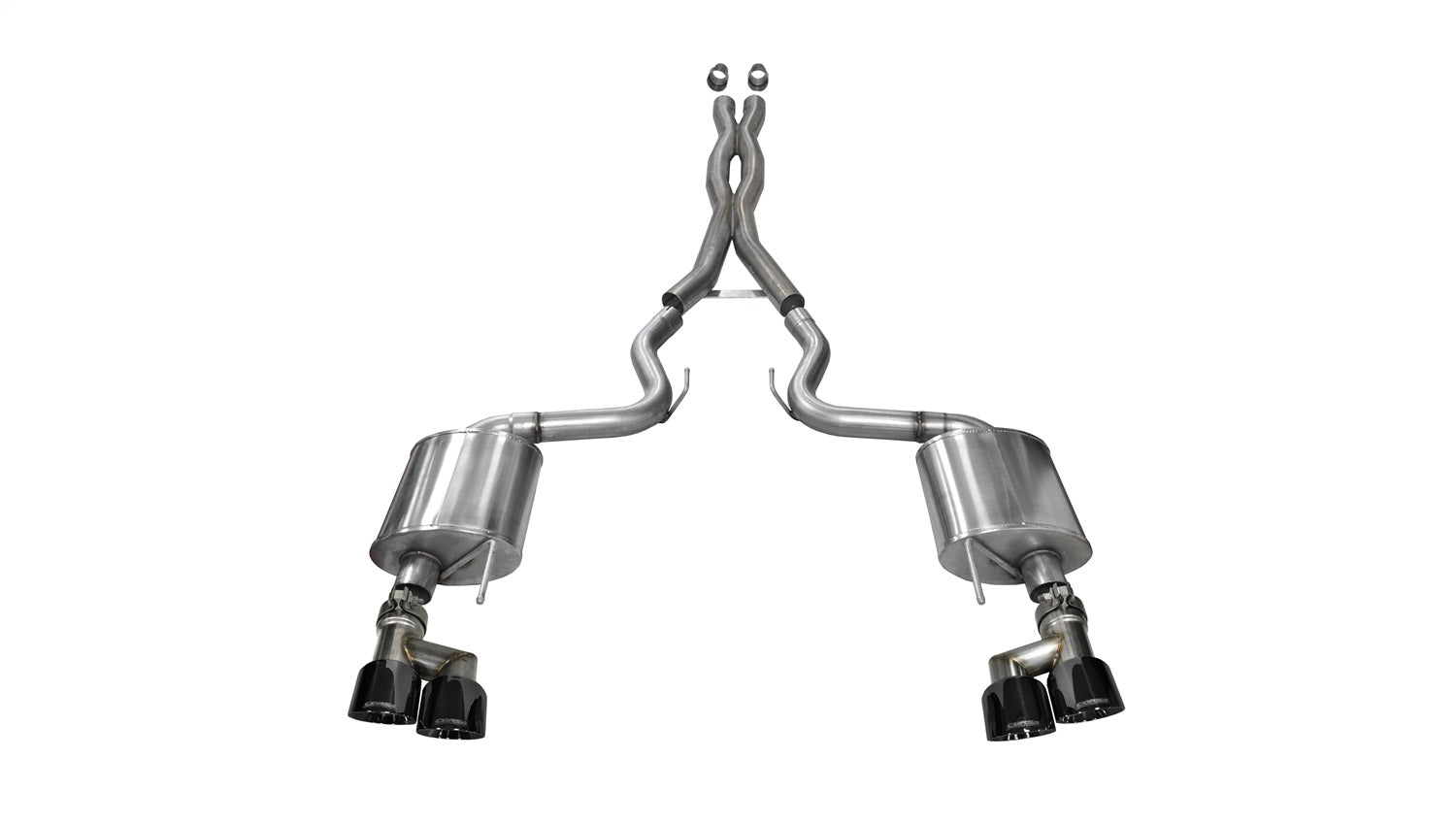 Corsa Performance 14337BLK 3.0in. Cat-Back Dual Rear Exit with Twin 4.0in. Black PVD Pro-Series Tips Corsa Performance 14337BLK