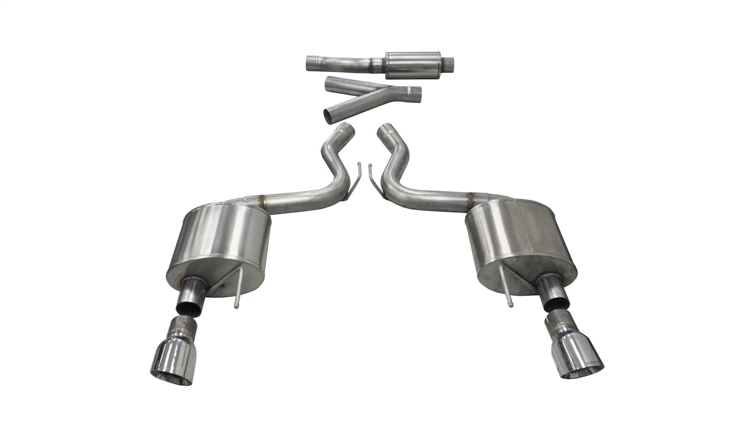 Corsa Performance 14343 3.0in. Cat-Back Dual Rear Exit with Single 4.5in. Polished Pro-Series Tips Corsa Performance 14343
