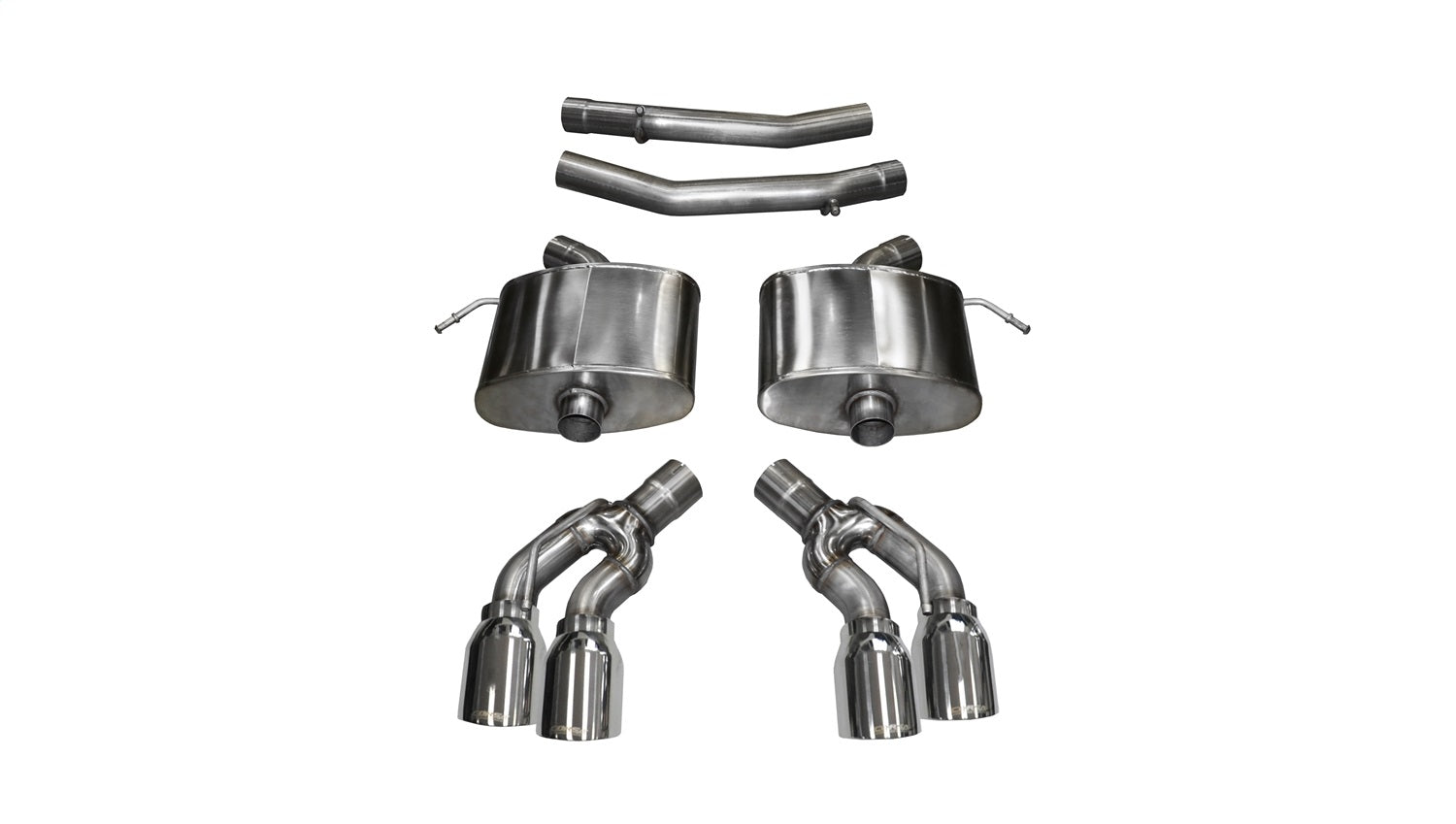 Corsa Performance 14357 2.75in. Axle-Back Dual Rear Exit with Twin 4.0in. Polished Pro-Series Tips Corsa Performance 14357