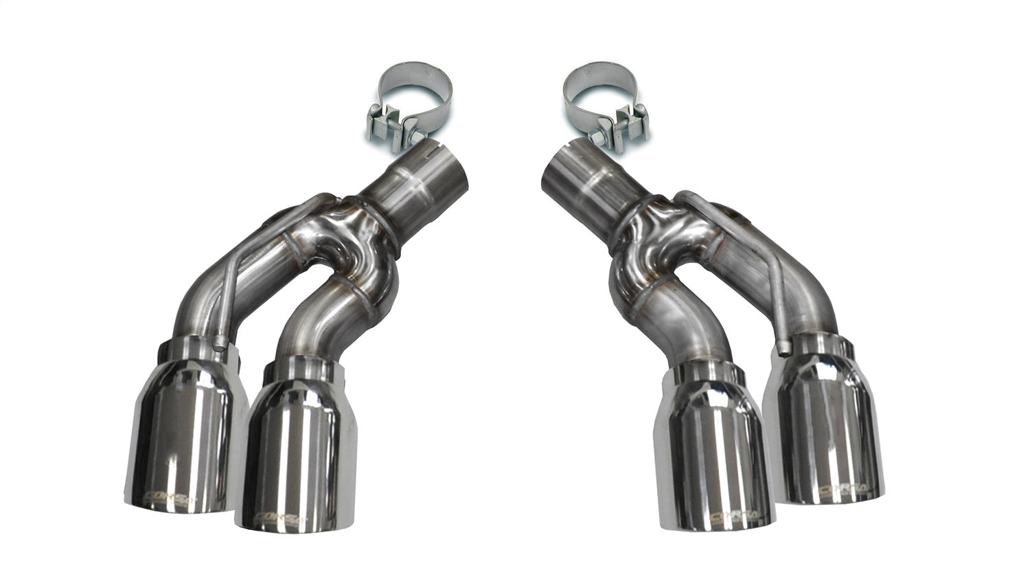 Corsa Performance 14359 Twin 4.0in. Polished Pro-Series Tip Kit (Clamps Included) Corsa Performance 14359