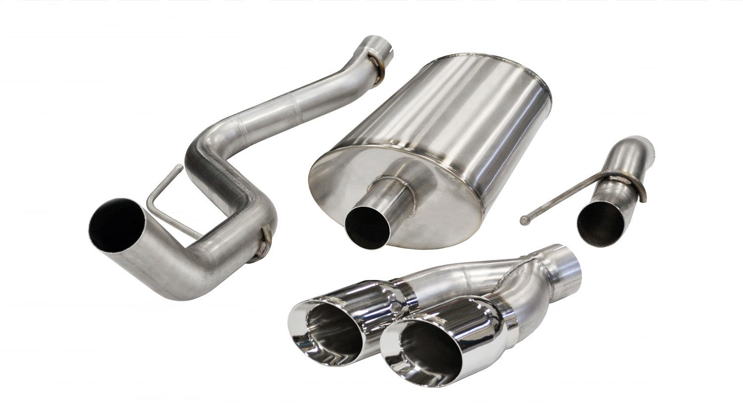 Corsa Performance 14388 3.0in. Cat-Back Single Side Exit with Twin 4.0in. Polished Pro-Series Tips Corsa Performance 14388