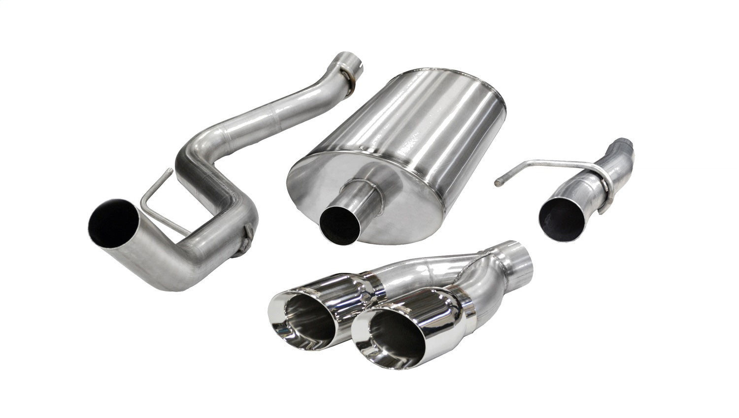 Corsa Performance 14393 3.0in. Cat-Back Single Side Exit with Twin 4.0in. Polished Pro-Series Tips Corsa Performance 14393