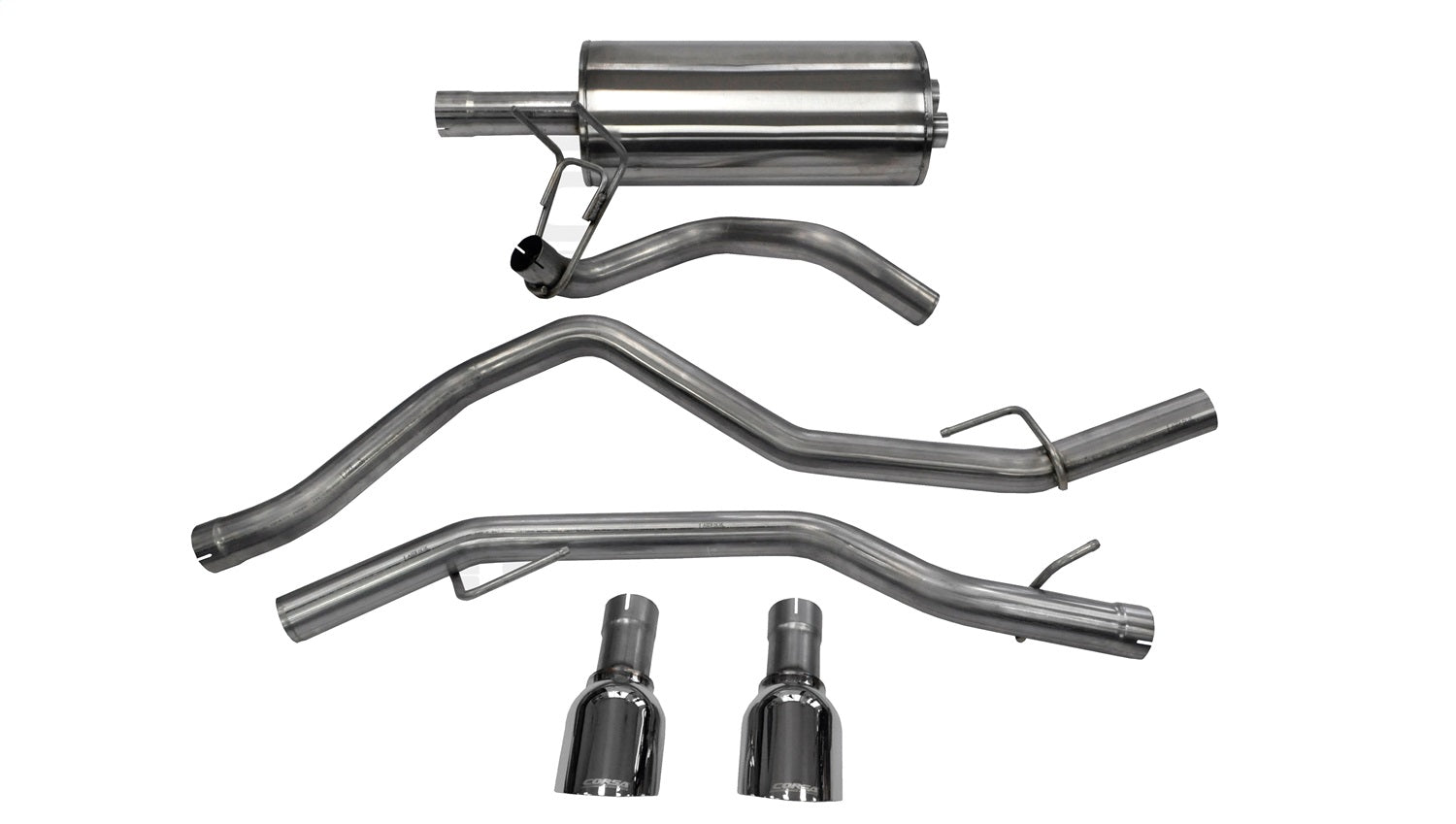 Corsa Performance 14405 3.0in. Cat-Back Dual Rear Exit with Single 4.5in. Polished Pro-Series Tips Corsa Performance 14405