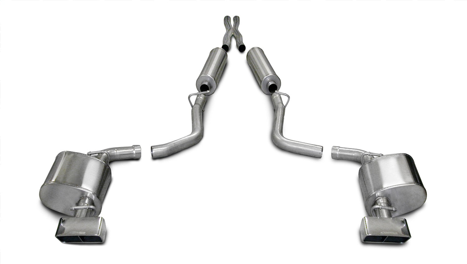 Corsa Performance 14436 2.5in. Cat-Back Dual Rear Exit with GTX Polished Tips Corsa Performance 14436