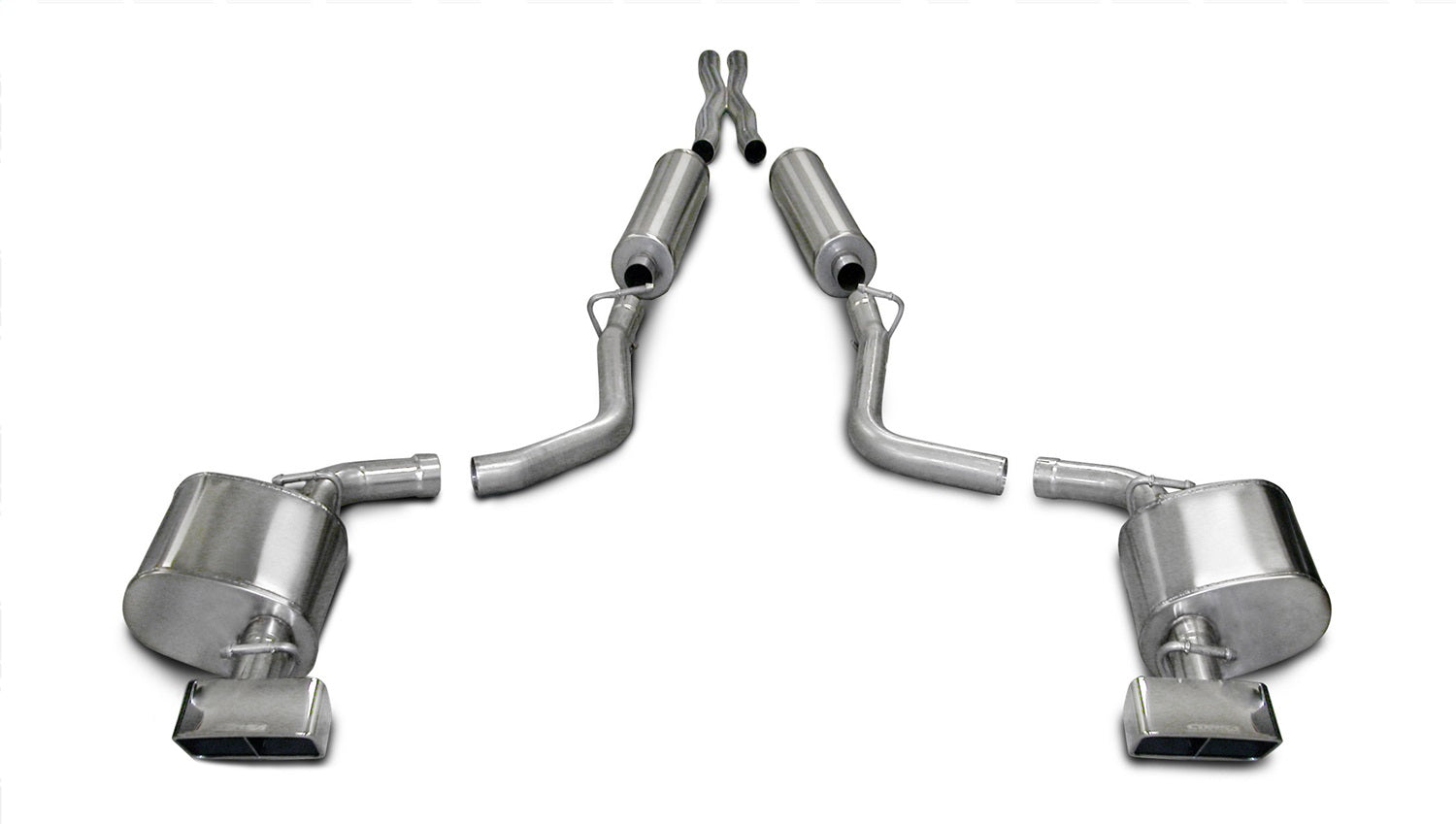 Corsa Performance 14437 2.5in. Cat-Back Dual Rear Exit with GTX Polished Tips Corsa Performance 14437