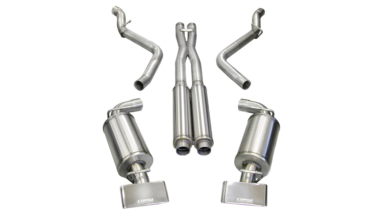 Corsa Performance 14438 2.75in. Cat-Back Dual Rear Exit with GTX Polished Tips Corsa Performance 14438
