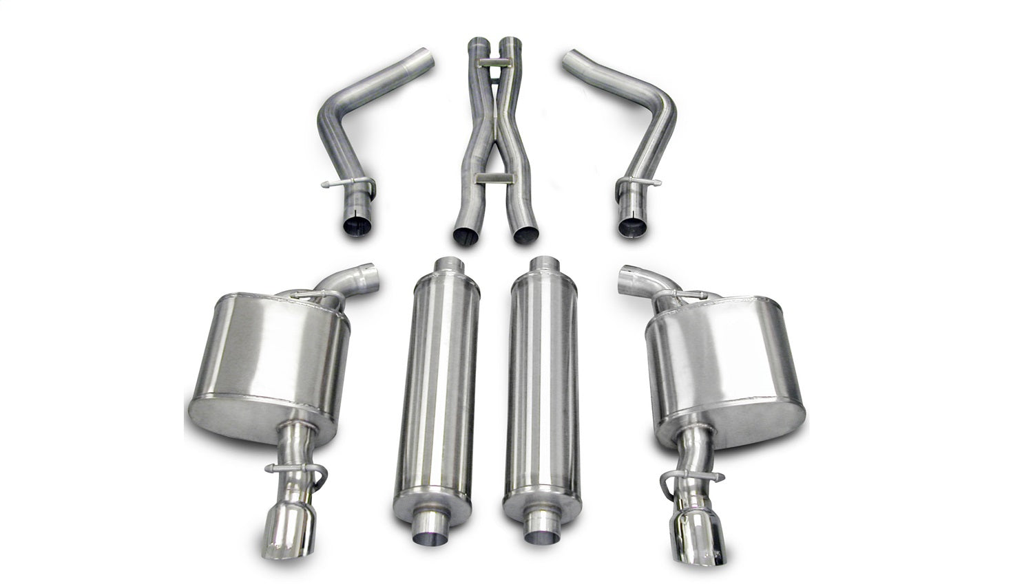 Corsa Performance 14439 2.5in. Cat-Back Dual Rear Exit with Single 3.5in. Polished Pro-Series Tips Corsa Performance 14439