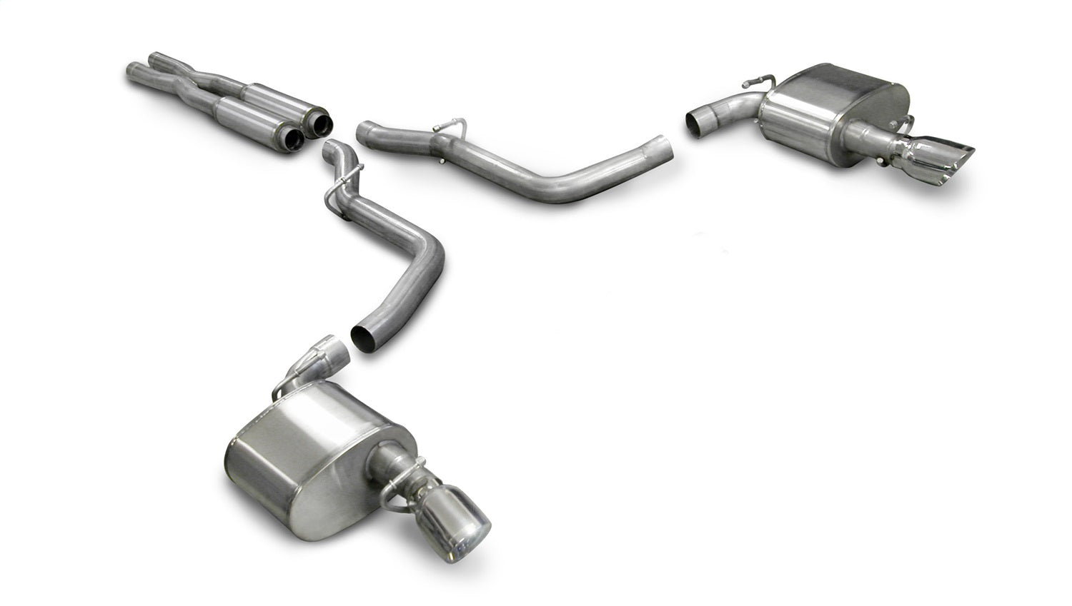 Corsa Performance 14440 2.75in. Cat-Back Dual Rear Exit with Single 4.0in. Polished Pro-Series Tips Corsa Performance 14440