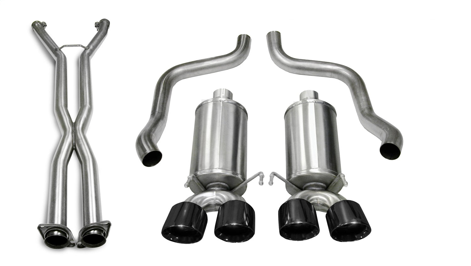 Corsa Performance 14469CB6BLK 2.5in. Cat-Back Dual Rear Exit with Twin 3.5in. Black PVD Pro-Series Tips Corsa Performance 14469CB6BLK