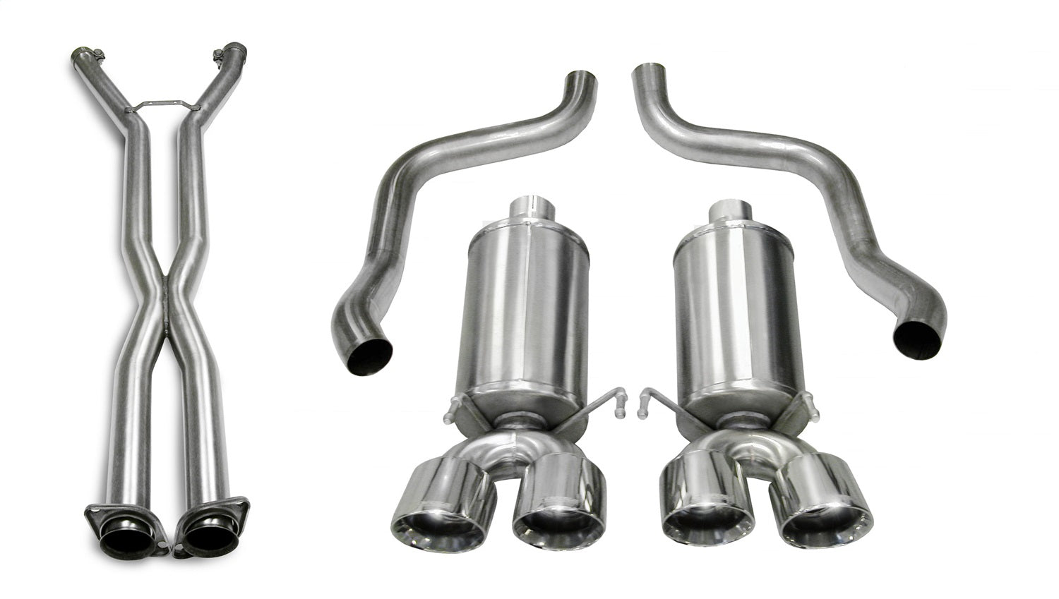 Corsa Performance 14469CB6 2.5in. Cat-Back Dual Rear Exit with Twin 3.5in. Polished Pro-Series Tips Corsa Performance 14469CB6