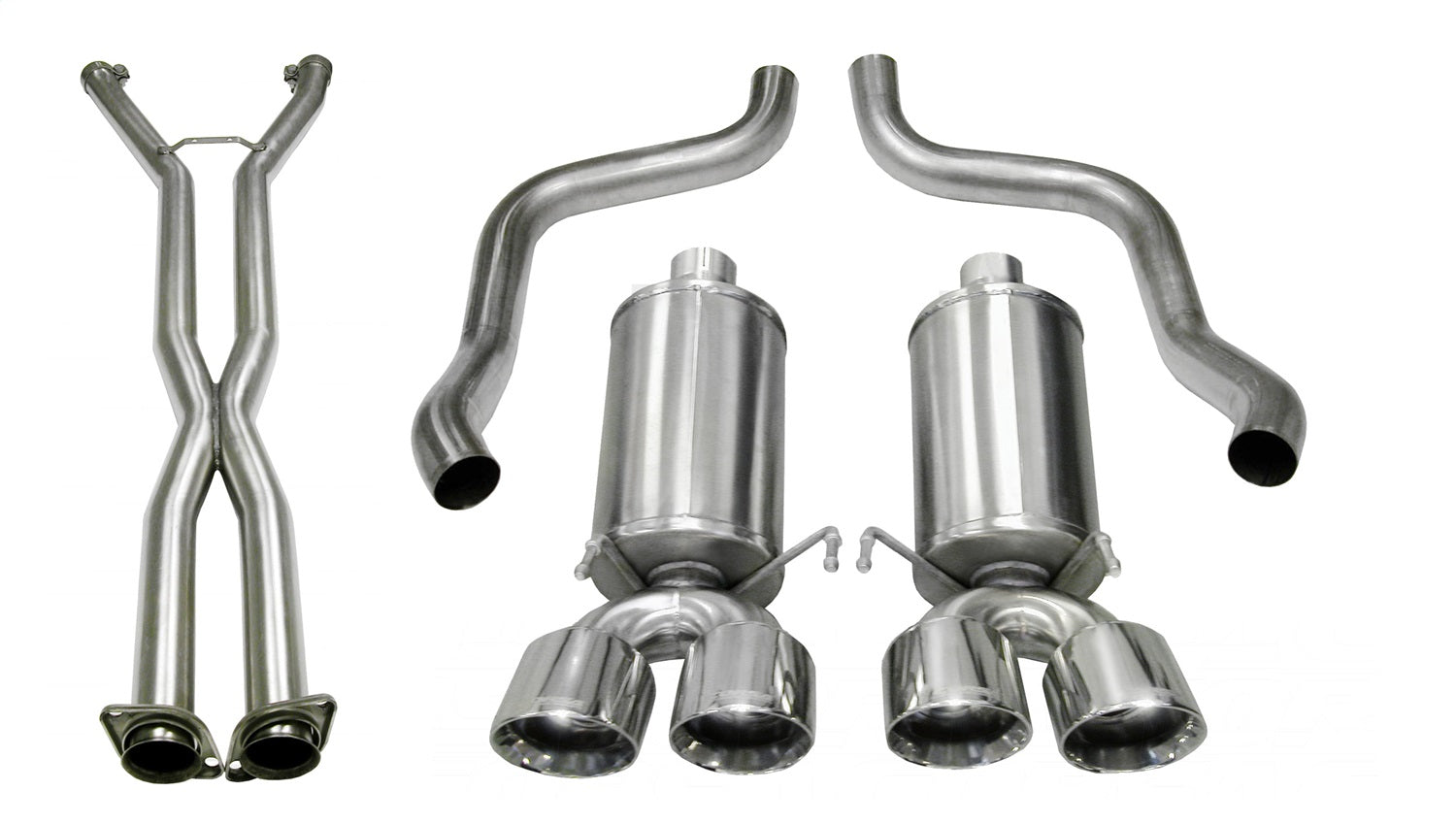 Corsa Performance 14470CB 2.5in. Cat-Back Dual Rear Exit with Twin 3.5in. Polished Pro-Series Tips Corsa Performance 14470CB