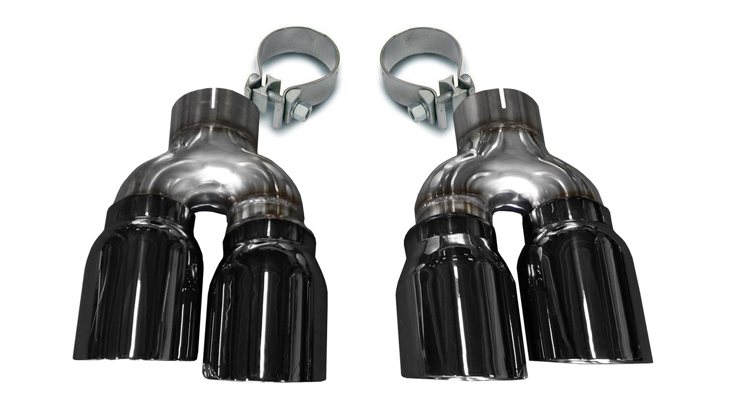 Corsa Performance 14479BLK Twin 4.0in. Black PVD Pro-Series Tip Kit (Clamps Included) Corsa Performance 14479BLK