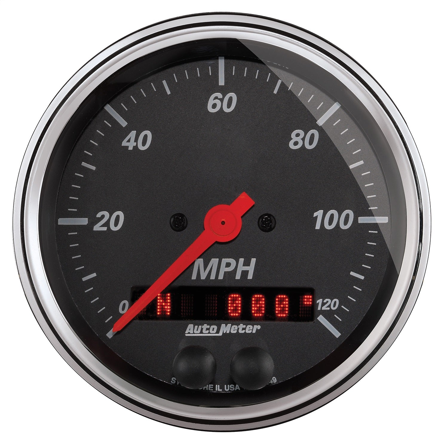 AutoMeter 1449 GAUGE; SPEEDOMETER; 3 3/8in.; 120MPH; GPS; DESIGNER BLACK AutoMeter 1449