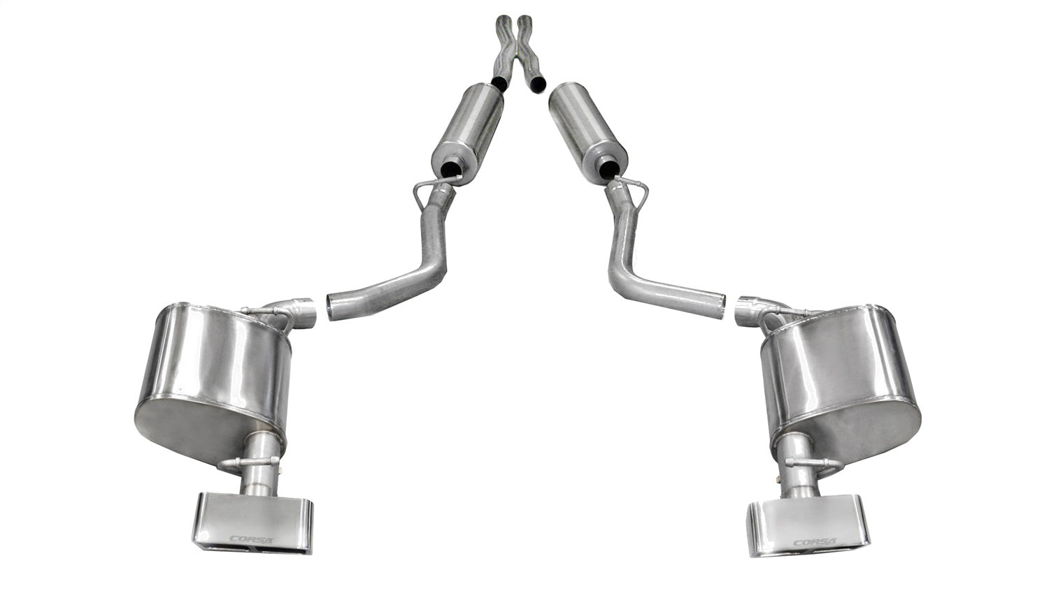 Corsa Performance 14529 2.5in. Cat-Back Dual Rear Exit with GTX2 Polished Tips Corsa Performance 14529