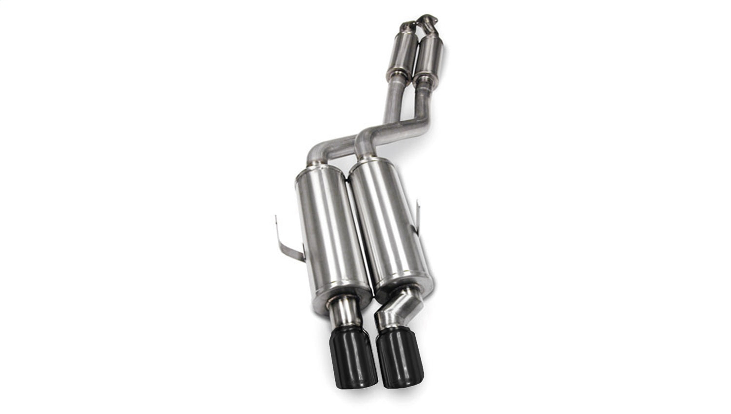 Corsa Performance 14553BLK 2.25in. Cat-Back Single Rear Exit with Twin 3.0in. Black PVD Pro-Series Tips Corsa Performance 14553BLK