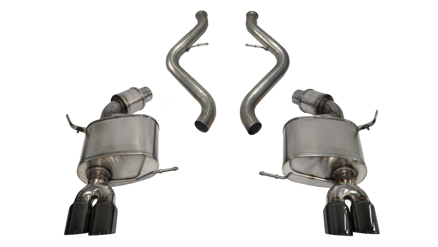Corsa Performance 14569BLK 2.5in. Cat-Back Dual Rear Exit with Twin 3.0in. Black PVD Pro-Series Tips Corsa Performance 14569BLK