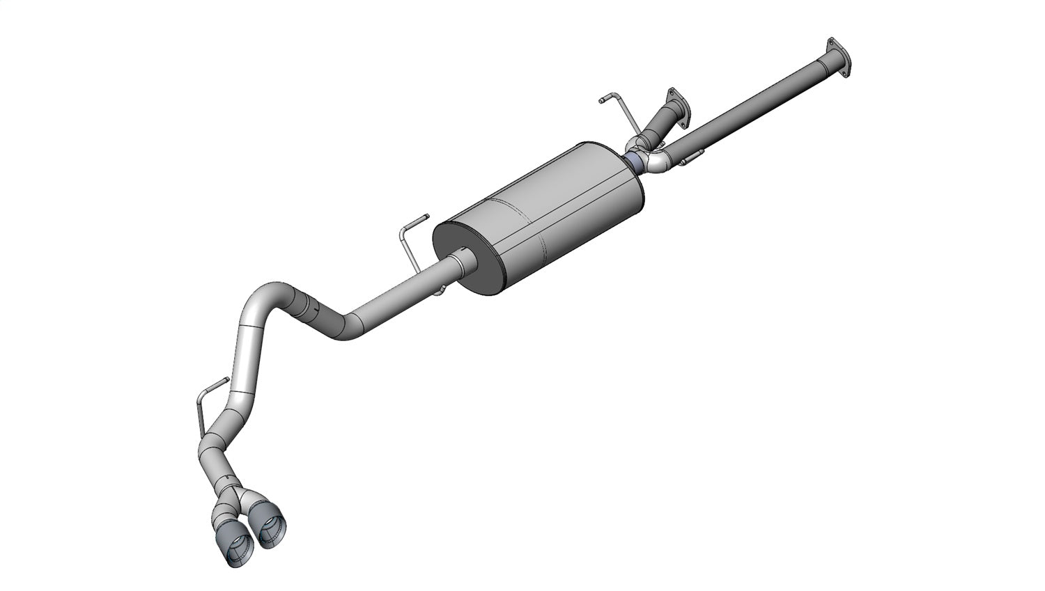 Corsa Performance 14572 3.0in. Cat-Back Single Side Exit with Twin 4.0in. Polished Pro-Series Tips Corsa Performance 14572