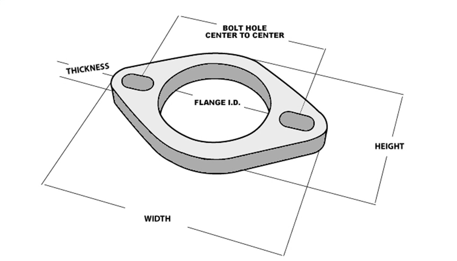 Vibrant Performance 1470S 2-Bolt Stainless Steel Flange; 2 in. I.D.; Single Flange; Retail Packed; Vibrant Performance 1470S