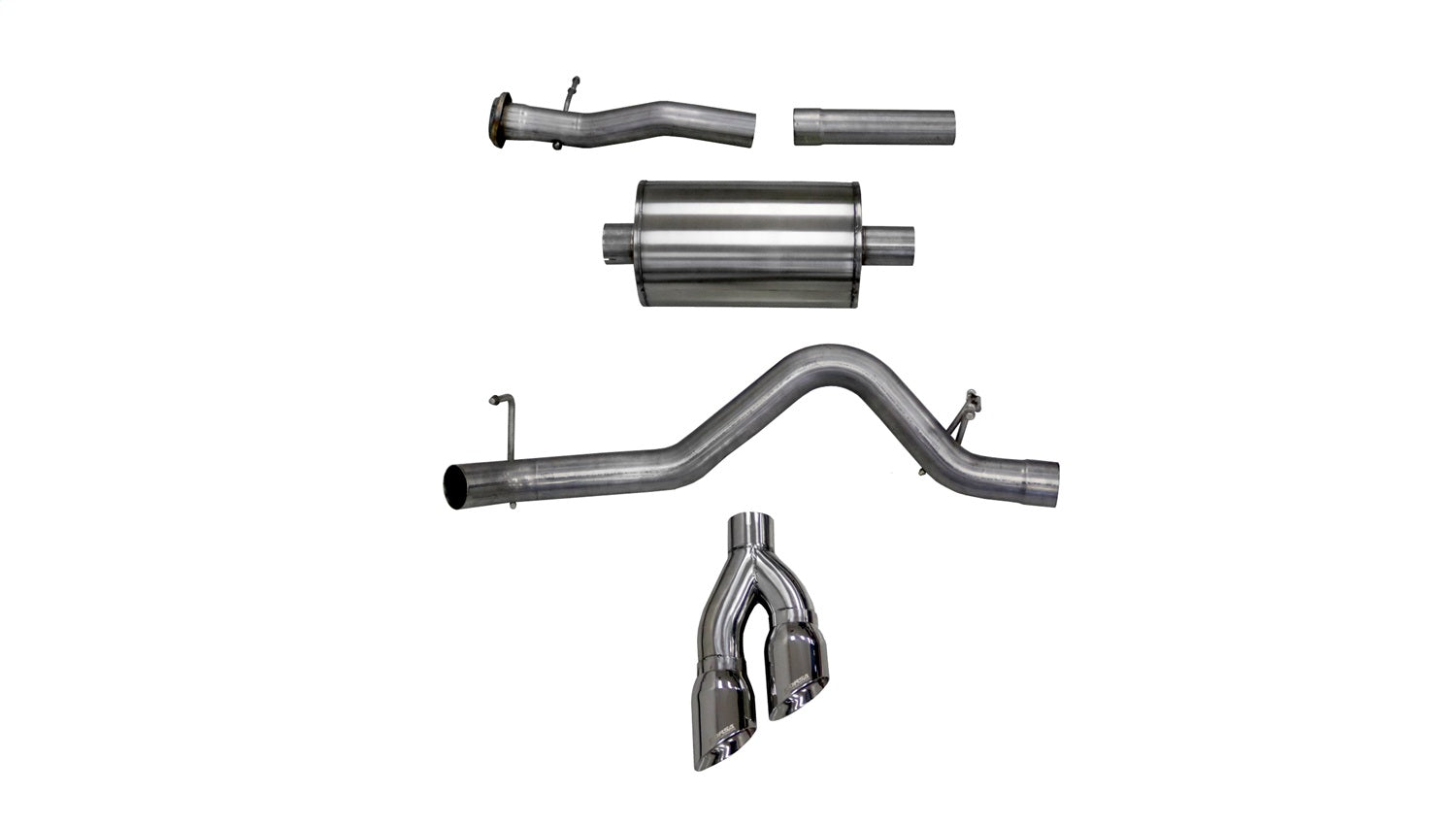 Corsa Performance 14744 3.0in. Cat-Back Single Side Exit with Twin 4.0in. Polished Pro-Series Tips Corsa Performance 14744