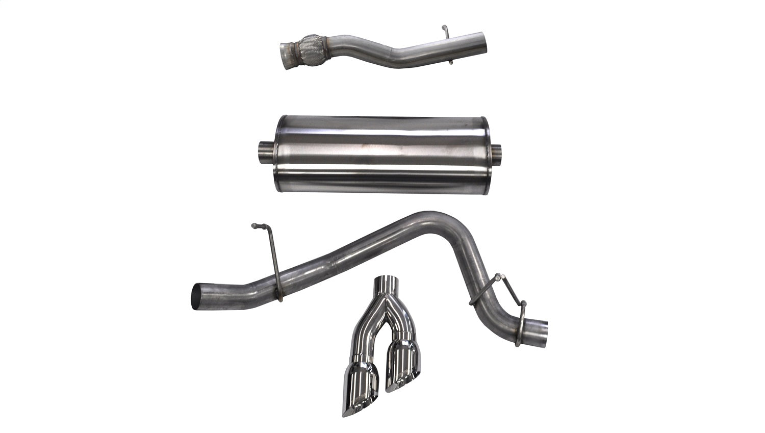 Corsa Performance 14749 3.0in. Cat-Back Single Side Exit with Twin 4.0in. Polished Pro-Series Tips Corsa Performance 14749