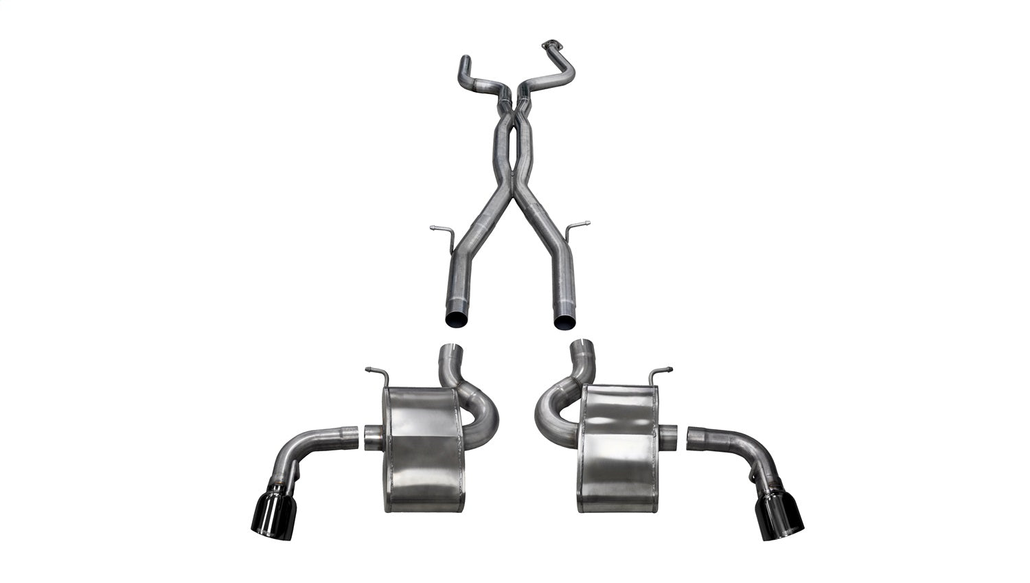 Corsa Performance 14771BLK 3.0in. Cat-Back Dual Rear Exit with Single 4.5in. Black PVD Pro-Series Tips Corsa Performance 14771BLK