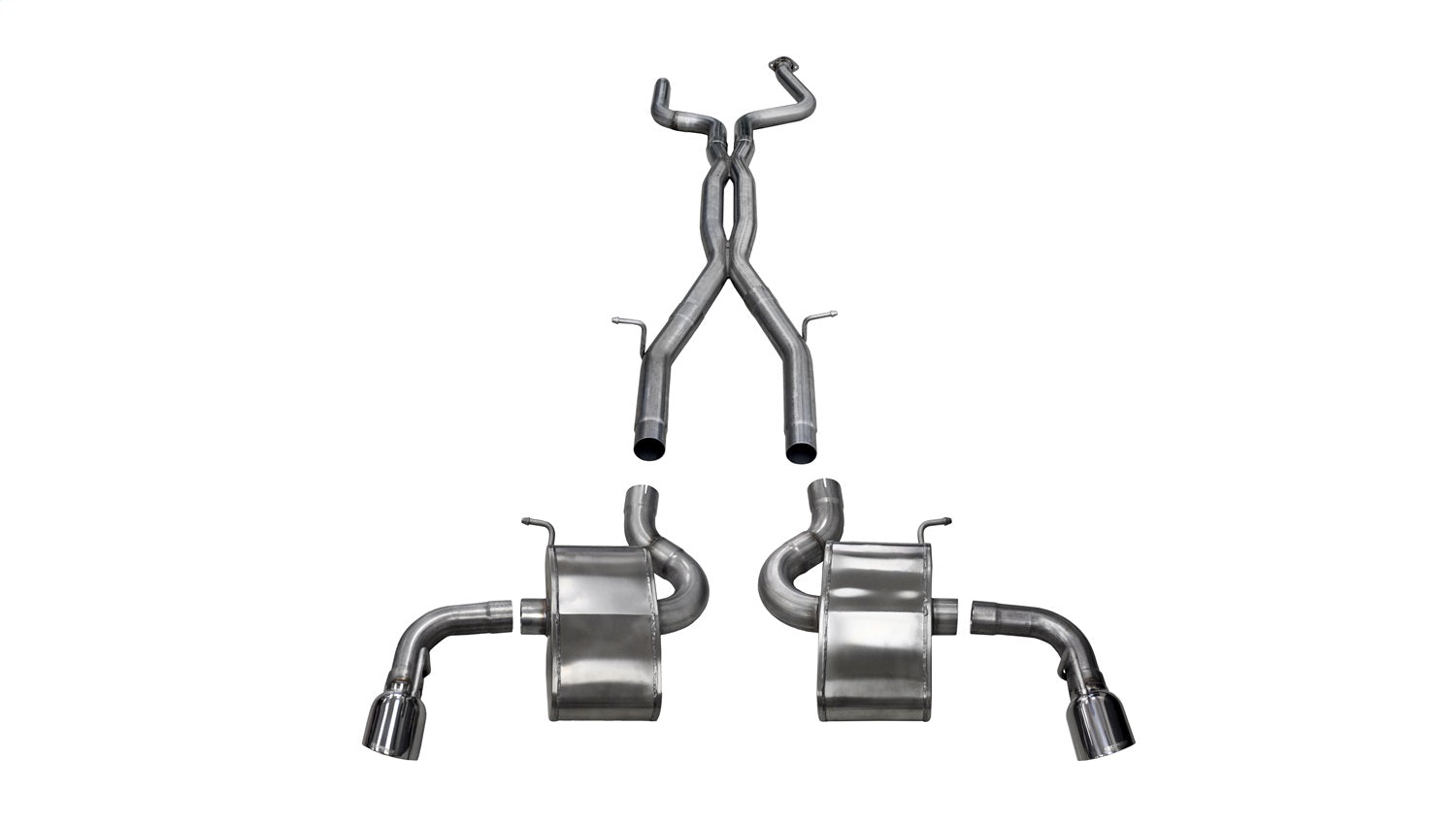 Corsa Performance 14773 3.0in. Cat-Back Dual Rear Exit with Single 4.5in. Polished Pro-Series Tips Corsa Performance 14773
