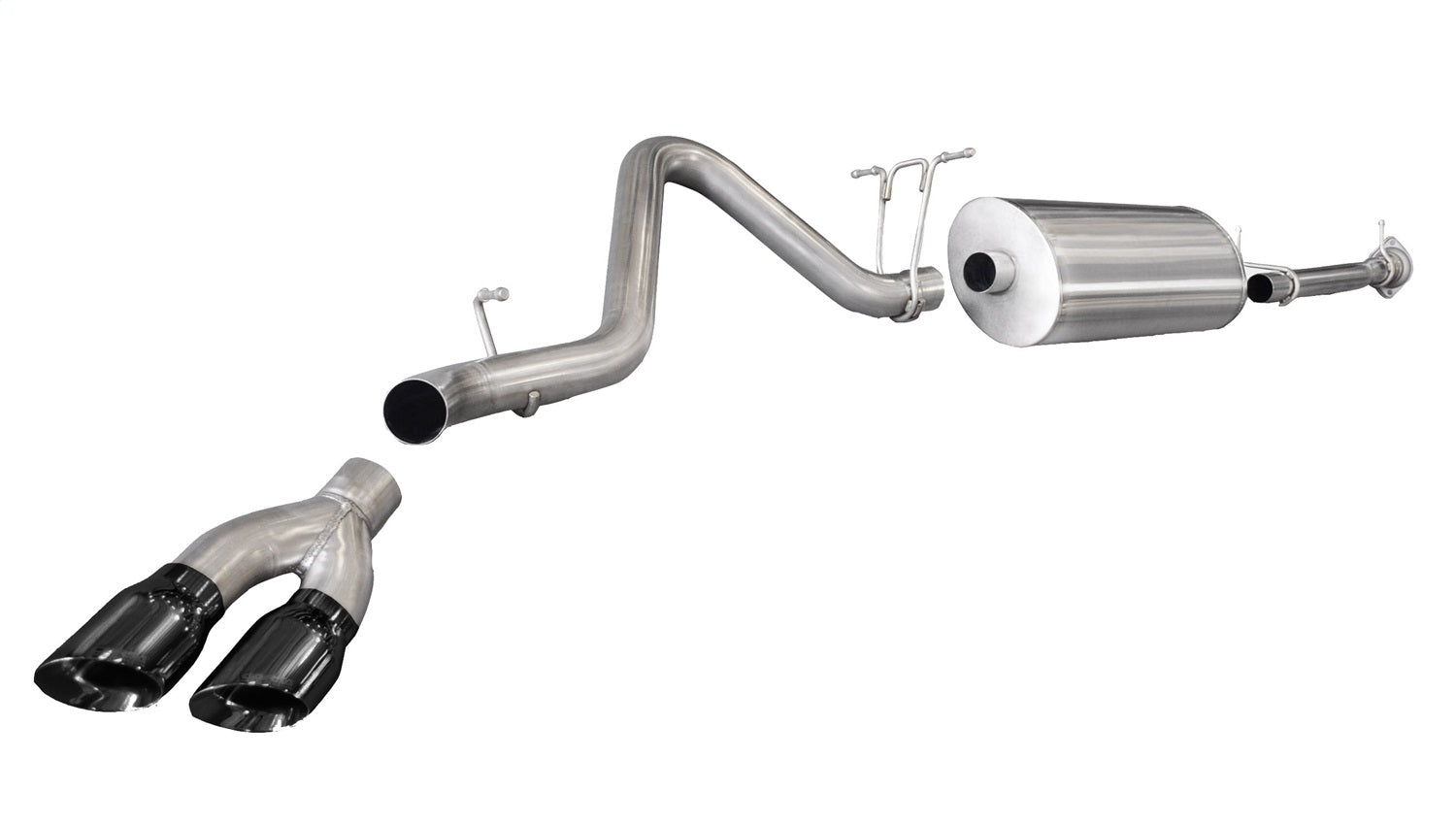 Corsa Performance 14792BLK 3.0in. Cat-Back Single Side Exit with Twin 4.0in. Black PVD Pro-Series Tips Corsa Performance 14792BLK