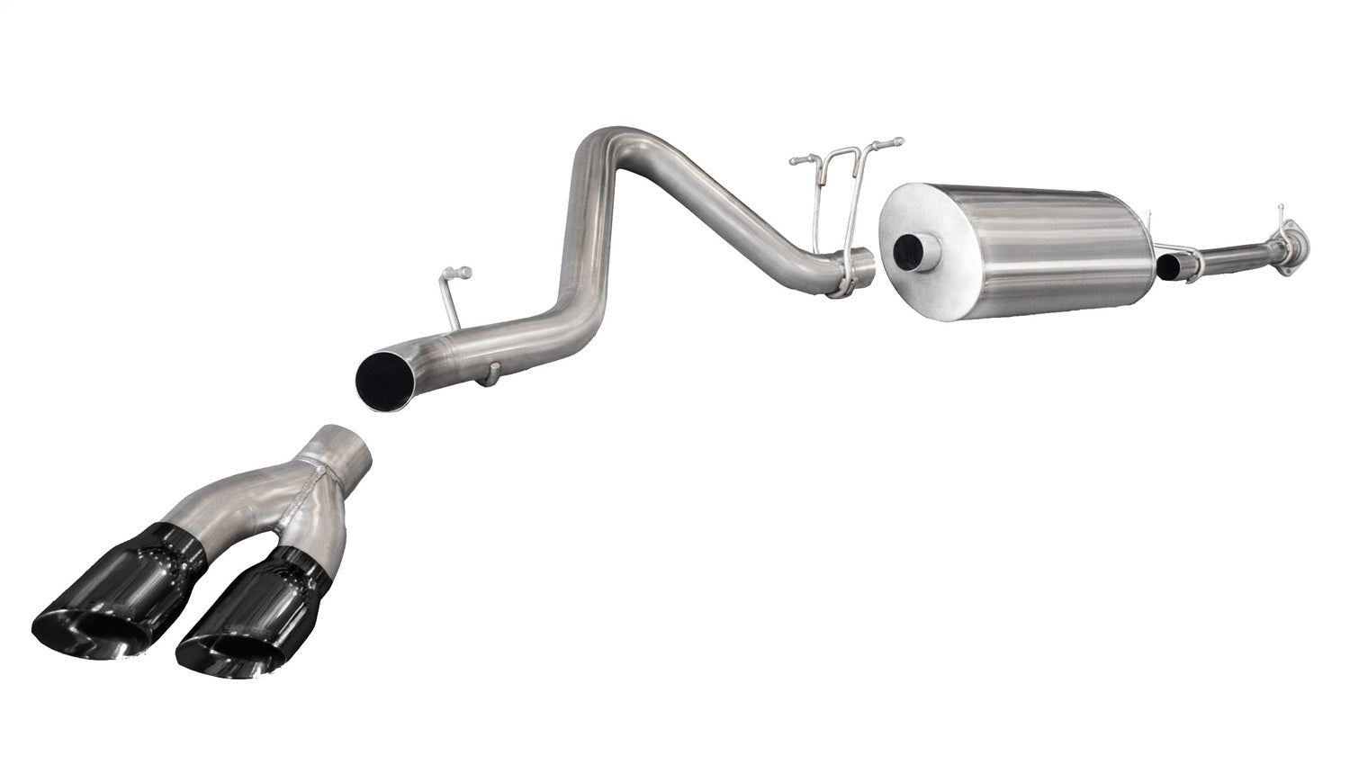 Corsa Performance 14794BLK 3.0in. Cat-Back Single Side Exit with Twin 4.0in. Black PVD Pro-Series Tips Corsa Performance 14794BLK