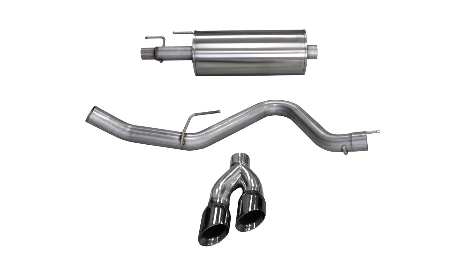 Corsa Performance 14836BLK 3.0in. Cat-Back Single Side Exit with Twin 4.0in. Black PVD Pro-Series Tips Corsa Performance 14836BLK