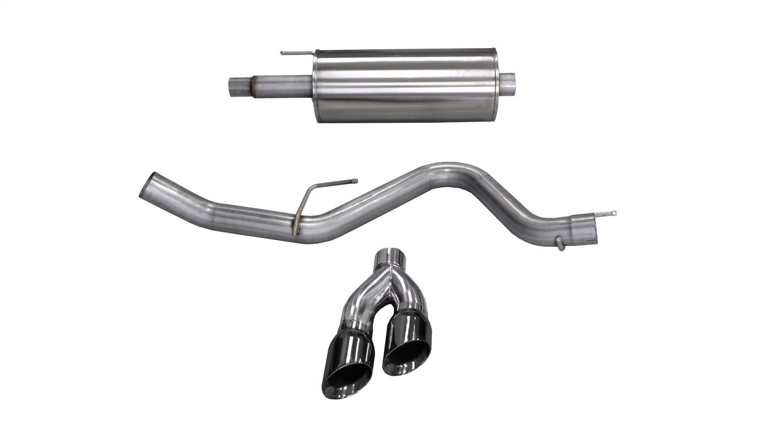Corsa Performance 14837BLK 3.0in. Cat-Back Single Side Exit with Twin 4.0in. Black PVD Pro-Series Tips Corsa Performance 14837BLK