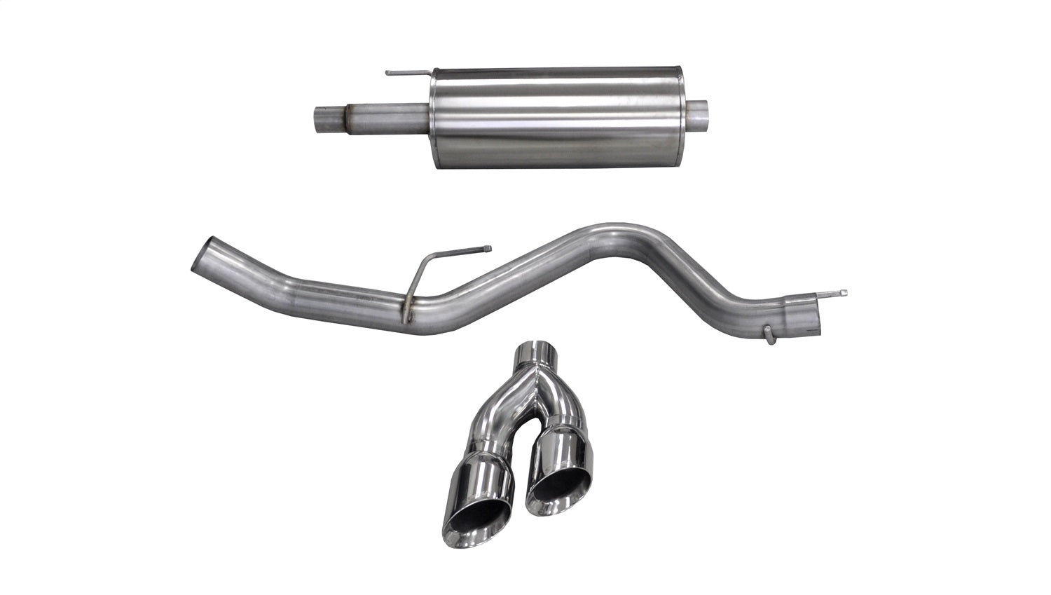 Corsa Performance 14837 3.0in. Cat-Back Single Side Exit with Twin 4.0in. Polished Pro-Series Tips Corsa Performance 14837