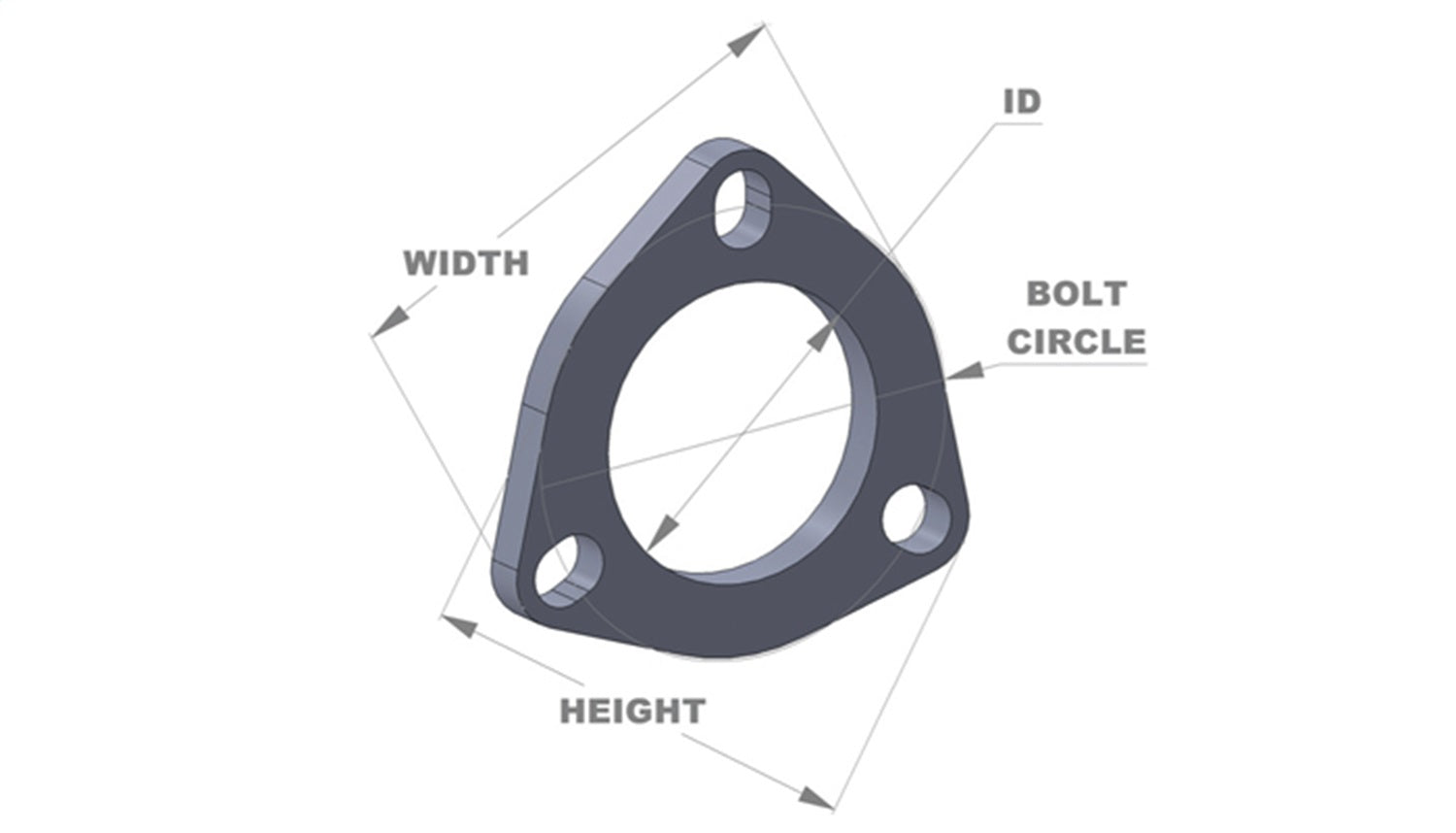Vibrant Performance 1484S 3-Bolt Stainless Steel Flange; 3.5 in. I.D.; Single Flange; Retail Packed; Vibrant Performance 1484S