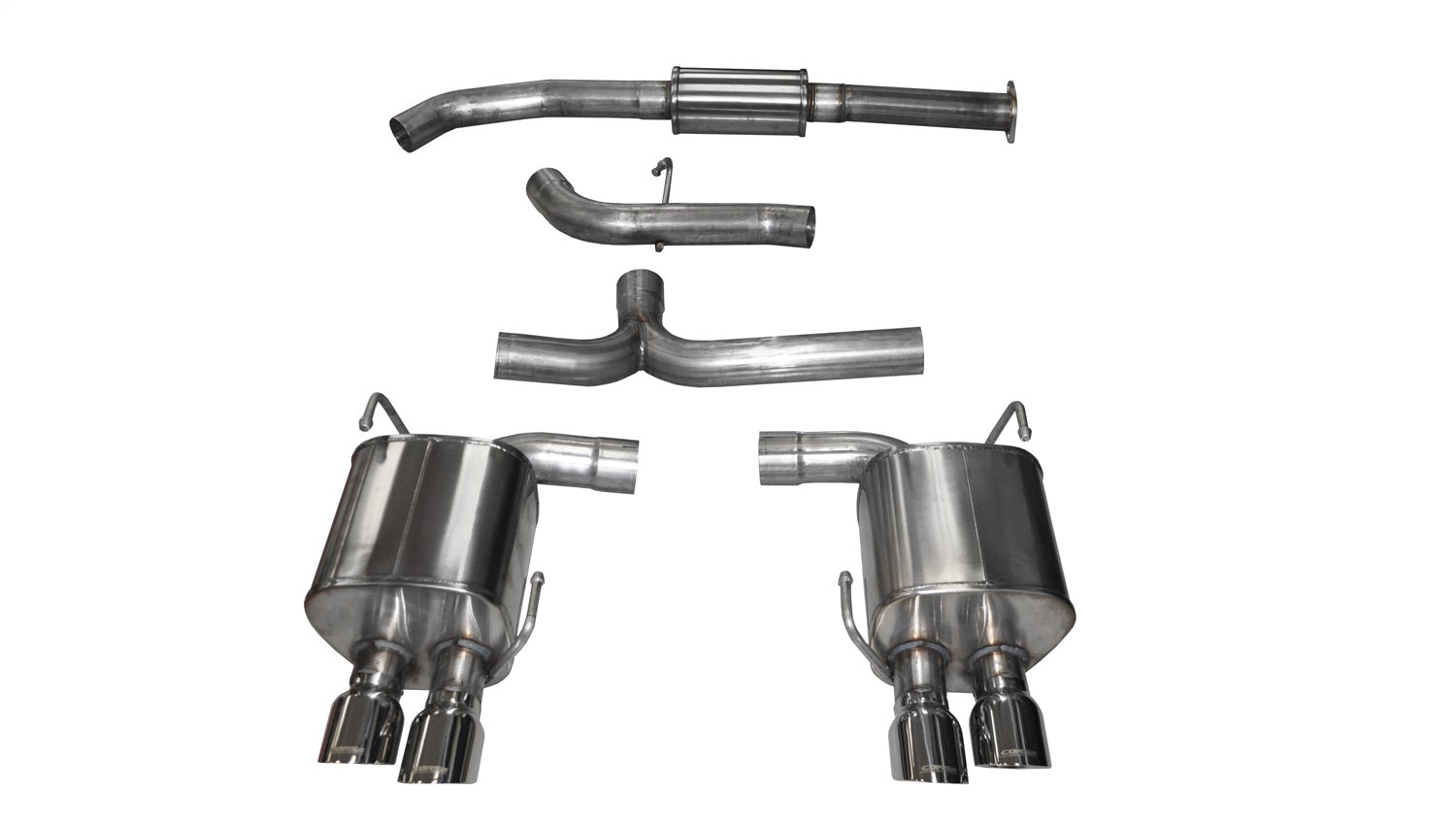 Corsa Performance 14857 3.0in. Cat-Back Dual Rear Exit with Twin 3.5in. Polished Pro-Series Tips Corsa Performance 14857