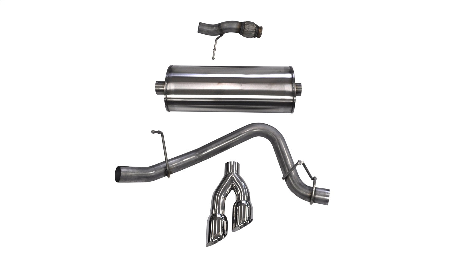 Corsa Performance 14859 3.0in. Cat-Back Single Side Exit with Twin 4.0in. Polished Pro-Series Tips Corsa Performance 14859