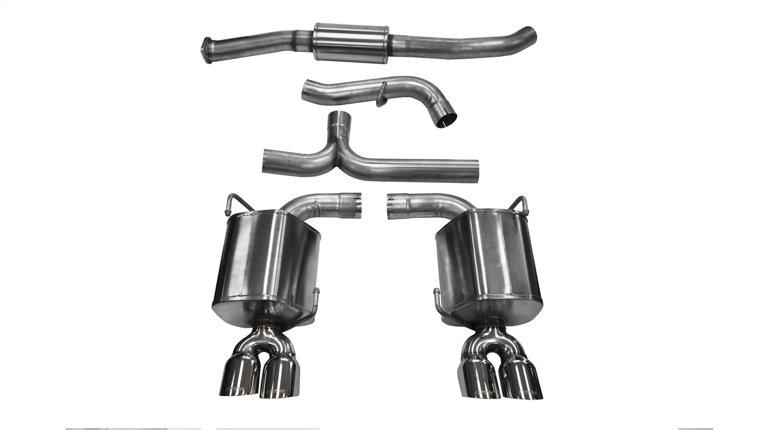 Corsa Performance 14863 3.0in. Cat-Back Dual Rear Exit with Twin 3.5in. Polished Pro-Series Tips Corsa Performance 14863