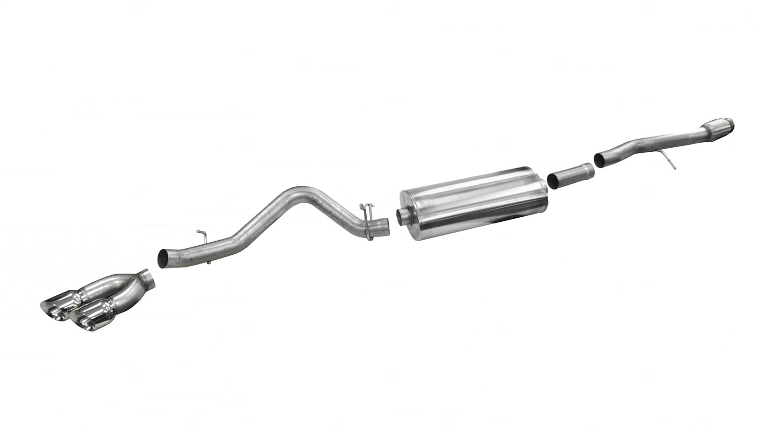 Corsa Performance 14866 3.5in. Cat-Back Single Side Exit with Twin 4.5in. Polished Pro-Series Tips Corsa Performance 14866