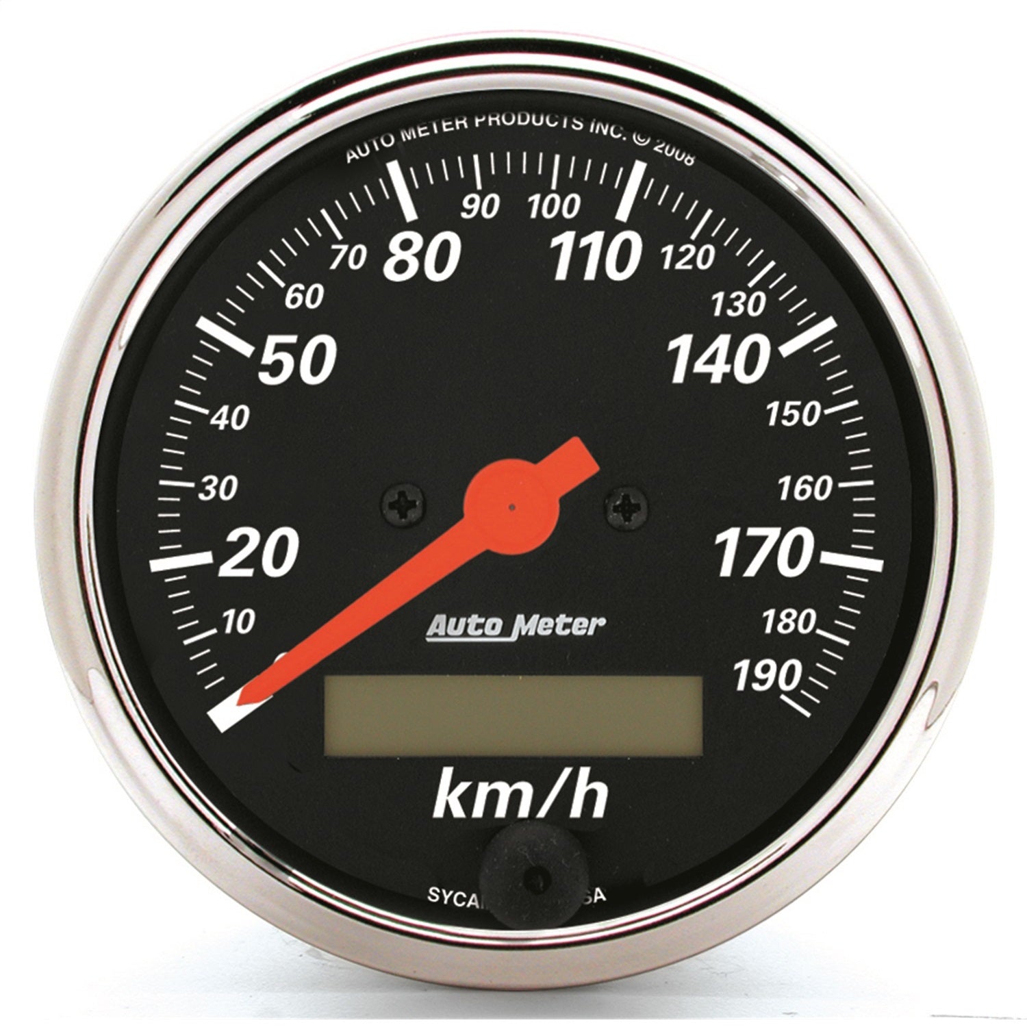 AutoMeter 1487-M GAUGE; SPEEDOMETER; 3 1/8in.; 190KM/H; ELEC. PROG. W/LCD ODO; DESIGNER BLACK AutoMeter 1487-M