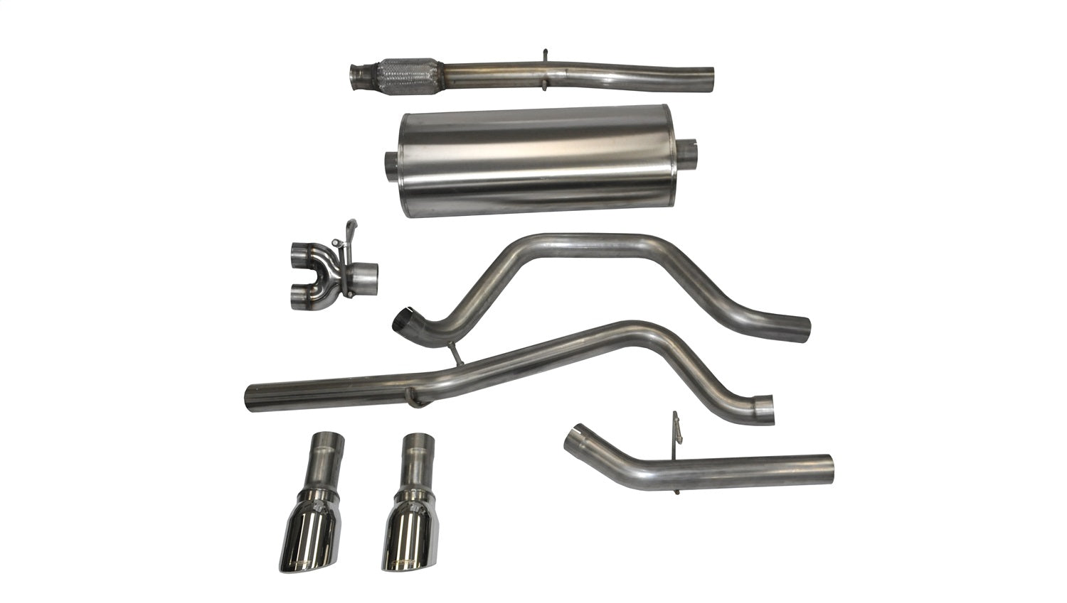 Corsa Performance 14870 3.0in. Cat-Back Dual Rear Exit with Single 4.0in. Polished Pro-Series Tips Corsa Performance 14870