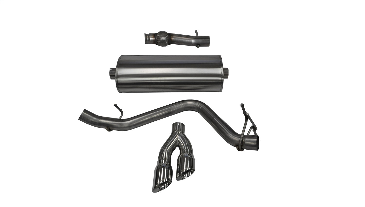 Corsa Performance 14871 3.0in. Cat-Back Single Side Exit with Twin 4.0in. Polished Pro-Series Tips Corsa Performance 14871