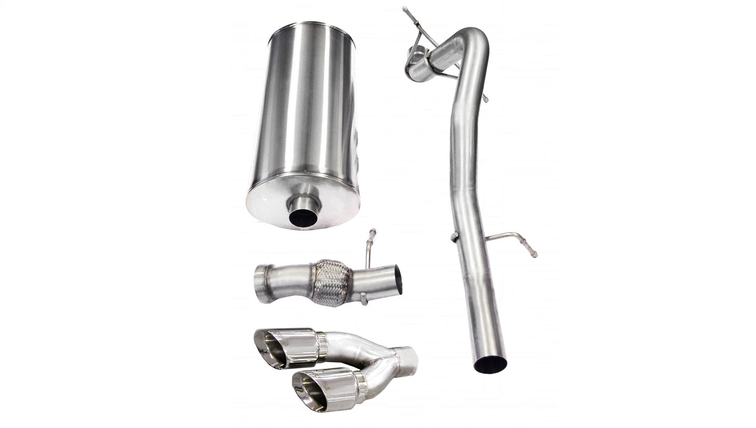 Corsa Performance 14878 3.0in. Cat-Back Single Side Exit with Twin 4.0in. Polished Pro-Series Tips Corsa Performance 14878