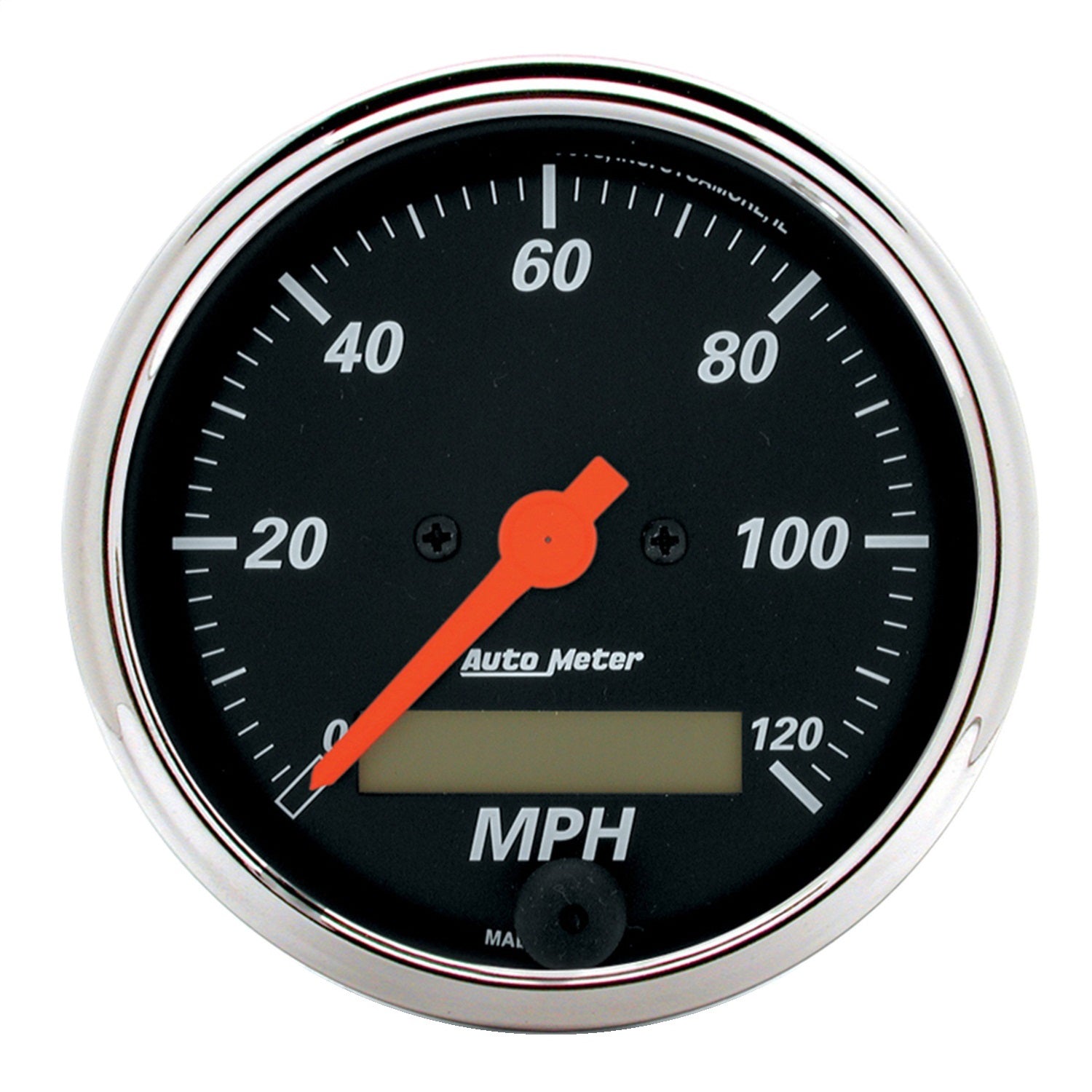 AutoMeter 1487 GAUGE; SPEEDO.; 3 1/8in.; 120MPH; ELEC. PROG. W/LCD ODO; DESIGNER BLK AutoMeter 1487