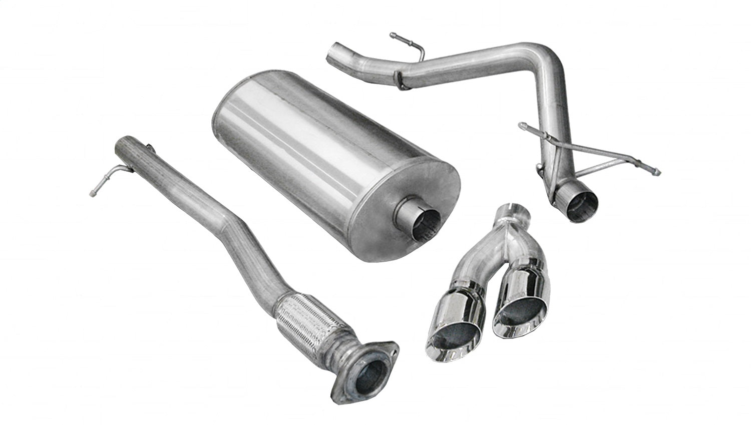 Corsa Performance 14904 3.0in. Cat-Back Single Side Exit with Twin 4.0in. Polished Pro-Series Tips Corsa Performance 14904