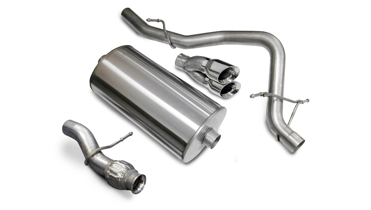 Corsa Performance 14912 3.0in. Cat-Back Single Rear Exit with Twin 4.0in. Polished Pro-Series Tips Corsa Performance 14912