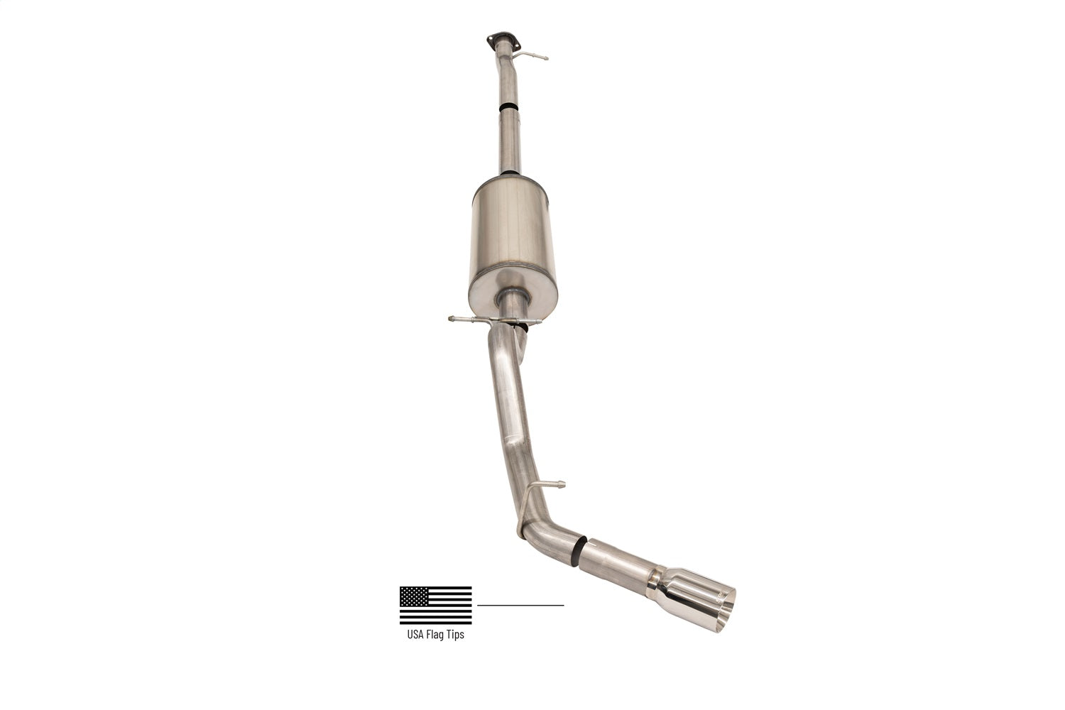 Corsa Performance 14928USA 3.0in. Cat-Back Single Side Exit with Single 4.0in. Straight-Cut Tips Corsa Performance 14928USA