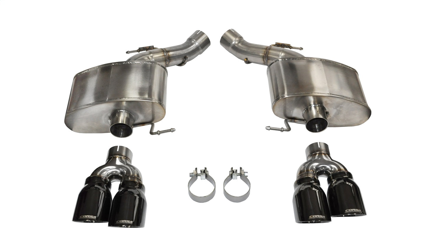 Corsa Performance 14929BLK 3.0in. Axle-Back Dual Rear Exit with Twin 4.0in. Black PVD Pro-Series Tips Corsa Performance 14929BLK