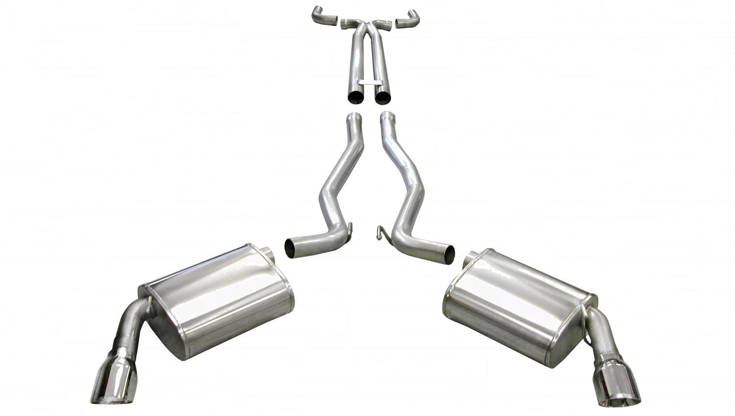 Corsa Performance 14951 2.5in. Cat-Back Dual Rear Exit with Single 4.0in. Polished Pro-Series Tips Corsa Performance 14951